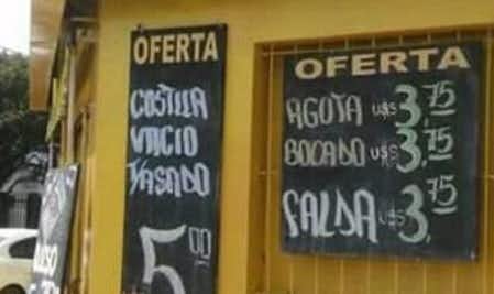Una carnicería de Córdoba promociona sus cortes en dólares